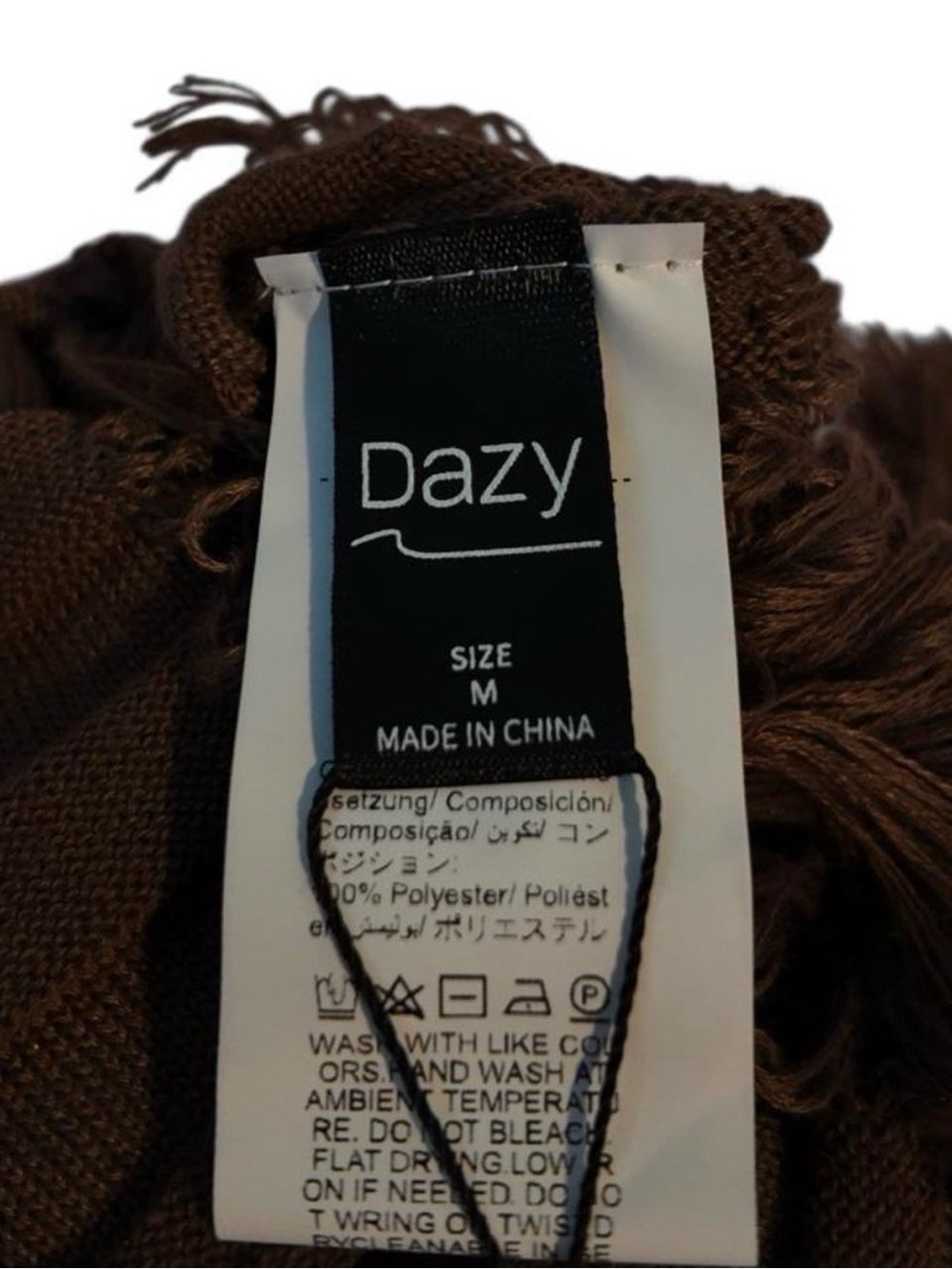 DAZY Brown off the shoulder knit sweater - Picture 6 of 6
